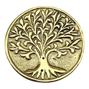 Tree of Life Recycled Metal Incense Stick Holder - Dual Stand 98mm