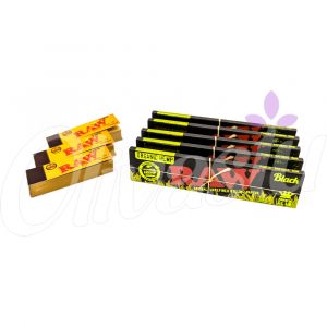 5 x RAW Black Organc King Size Slim Papers with 3 x Classic Roach Filter Tips