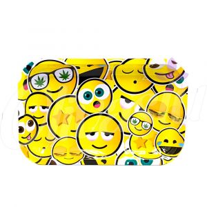 Smiley Faces Metal Rolling Tray - Large