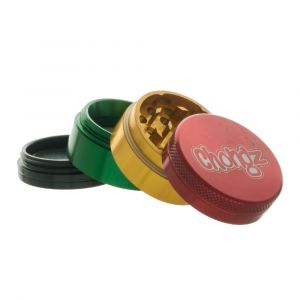 Chongz 40mm "Bread of Heaven" Rasta 4 Part Herb Grinder - Random Colour