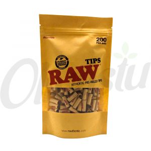 RAW Unrefined Authentic Classic Pre-Rolled Tips - 200