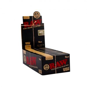 RAW Black Single Wide Rolling Papers (Box of 50)