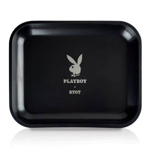 Playboy Silver Bunny Rolling Tray by RYOT - Large
