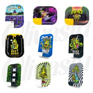 Best Buds Metal Rolling Tray with Card Grinder