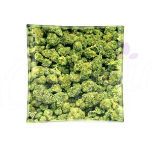 Buds Glass Ashtray - Green Flower Buds