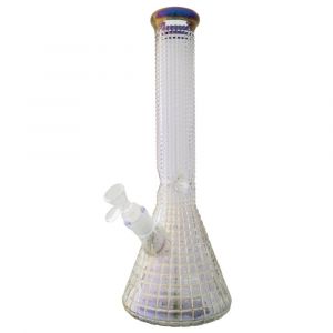 Chongz 40cm "Up in Smoke" Clear Cut Glass Waterpipe Bong
