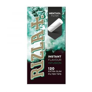Rizla Menthol Extra Slim Filter Tips (120 Per Box)
