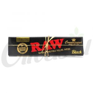 RAW Black King Size Slim Connoisseur Rolling Papers