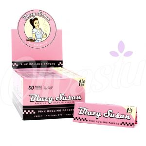Blazy Susan 1 1/4" Rolling Papers - Pink
