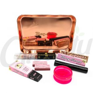 Blazy Susan Rose Gold Edition Rolling Tray Set