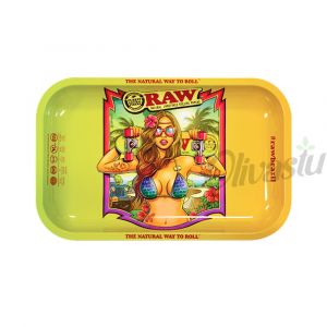 RAW Brazilian Girl Small Metal Rolling Tray