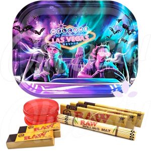 Bat Country Las Vegas Metal Rolling Tray Set