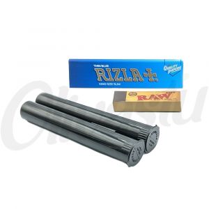 Rizla Blue Rolling Papers + Pop Top Cone Holders + Raw Tips