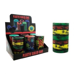 Large Vacuum Sealed Plastic Cans - Leaf Designs