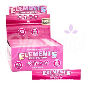 Elements Pink King Size Slim Rolling Papers (Box of 50)