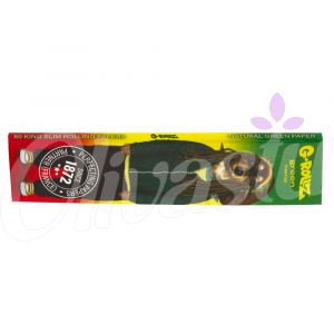 G-Rollz Green Organic King Size Slim Papers - Pets Rock Reggae