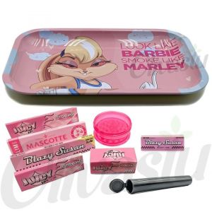 Lola Barbie Bunny Smoke Arsenal Rolling Tray Pink Gift Set