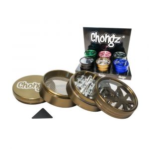 Chongz 63mm "Boomtown" 4 Part Metal Herb Grinder