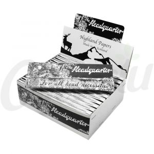 Highland Headquarter King Size Papers Black & White (Box of 24)