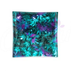 Cosmic Chronic Glass Ashtray - Flower - 11 x 11cm