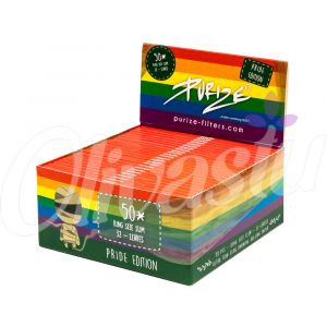 Purize Long Papers - Organic King Size Slim - Rainbow - 50 Pack (Retail Box)