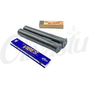 Vibes Rice Rolling Papers + Pop Top Cone Holder + Raw Tips