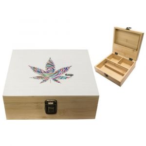 Chongz Bamboo "White Leaf" Wooden Box