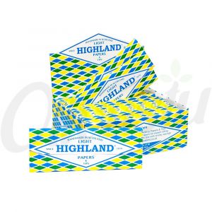 Highland Light King Size Thin Rolling Papers & Tips (Box of 24)