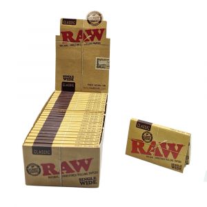 RAW Single Wide Double Window Rolling Papers (Box of 25)