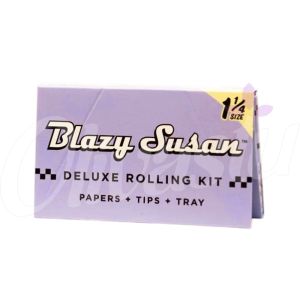 Blazy Susan Deluxe Rolling Kit Purple - 1 1/4" Papers, Filter Tips & Tray Set 