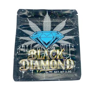 Black Diamond 3.5g Mylar Bags UK – Airtight Zip Lock Pouches for Tobacco & Herbs Storage