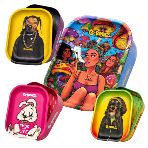 G-Rollz Stash Box - 2-in-1 Rolling Tray Storage Box with Artwork