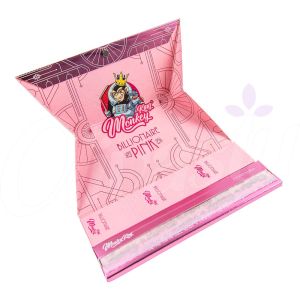 Monkey King Billionaire Pink XL King Size Rolling Papers & Filter Tips - Premium Rice Papers
