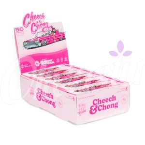 G-Rollz Cheech & Chong Pink Rolling Papers - Premium French Papers 1 1/4" + Tips  (Box of 24)