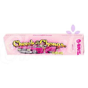 G-Rollz Cheech & Chong Pink Rolling Papers 1 1/4" + Tips - Premium French Papers