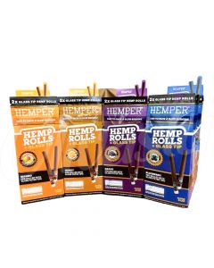 Hemper Pre-Rolled King Size Hemp Cones with Glass Tips