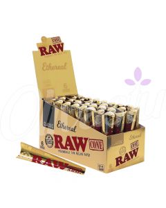 RAW Ethereal Gold 1 1/4" Cones - Pre-Rolled (Box of 32)