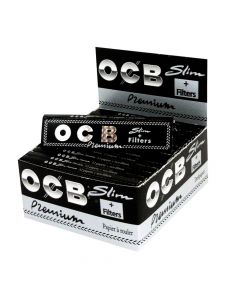 OCB Connoisseur King Size Slim Rolling Papers with Filter Tips (Box of 32)