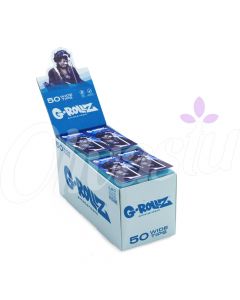 G-Rollz Wide Blue Filter Tips - Radio Day Hendrix (Box of 24)