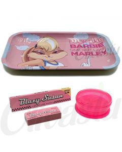 Lola Pink Barbie Bunny Rolling Tray Gift Set