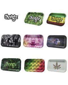 Chongz Printed Metal Rolling Trays- Assorted Designs
