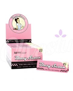 Blazy Susan 1 1/4" Rolling Papers - Pink