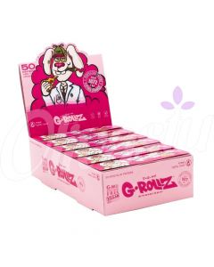 G-Rollz Pink King Size Slim Papers + Tips - Dr. Whiskerz (Box of 24)