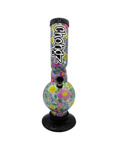CHONGZ Floral Nigel Acrylic Ice Pinch Waterpipe Bong, 30cm