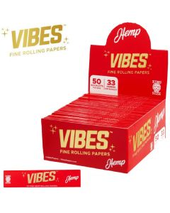 Vibes King Size Slim Hemp Rolling Papers (Box of 50)