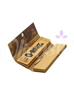 G-Rollz Cheech & Chong Unbleached King Slim Papers + Tips - In da Chair