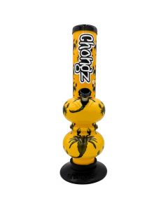 CHONGZ Acrylic Bong 30cm "Lef it out" Double Bubble Waterpipe