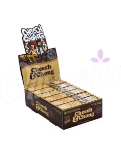 G-Rollz Cheech & Chong Unbleached King Slim Papers + Tips - In da Chair (Box of 24)