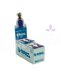 G-Rollz Wide Blue Filter Tips - Pets Rock 2 Rap (Box of 24)