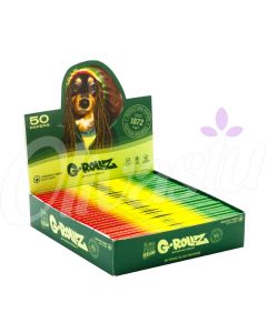 G-Rollz Green Organic King Size Slim Papers - Pets Rock Reggae (Box of 25)
